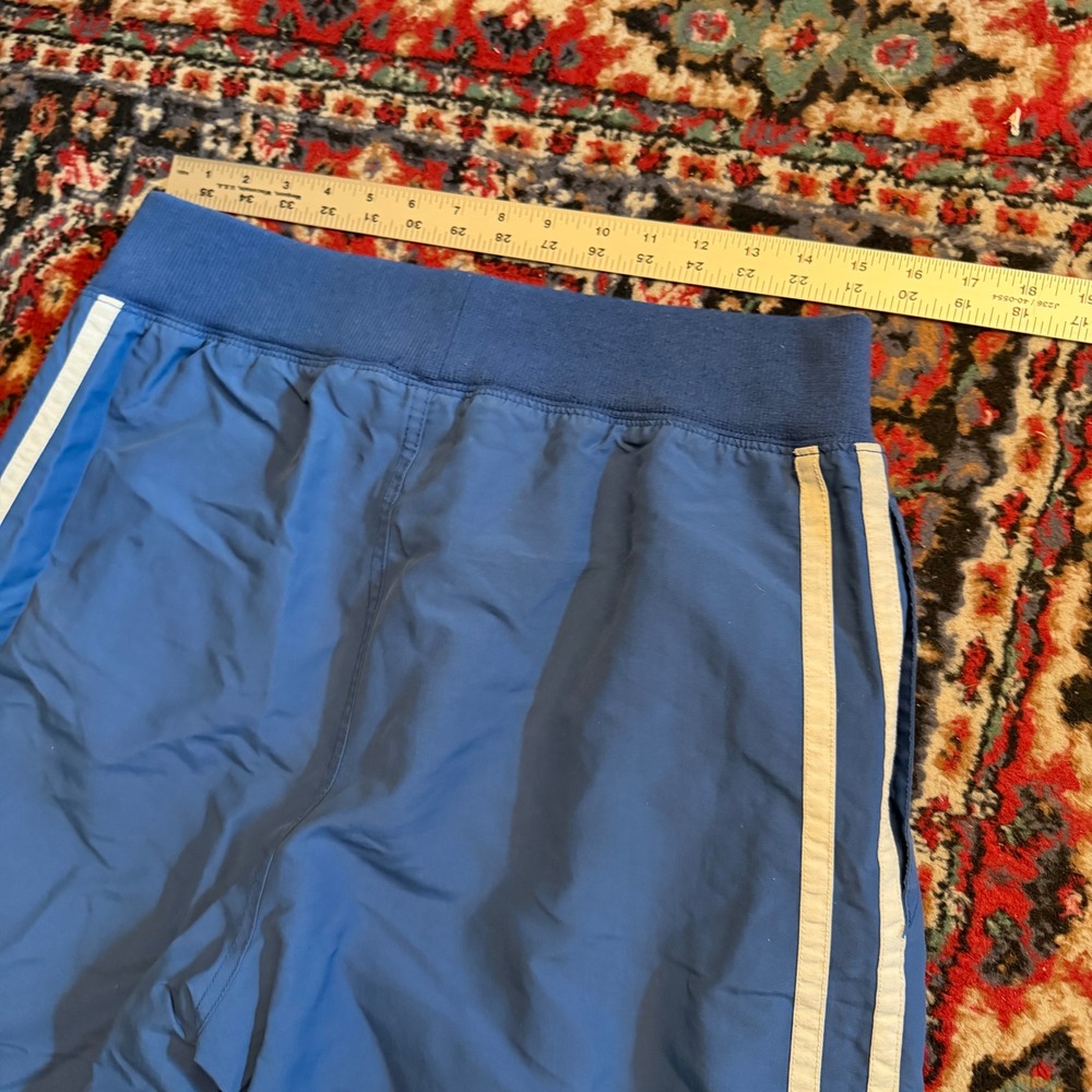 Abercrombie & Fitch Mens Blue Nylon Track Pants Logo Side Stripe Vintage Size M - Picture 5 of 6